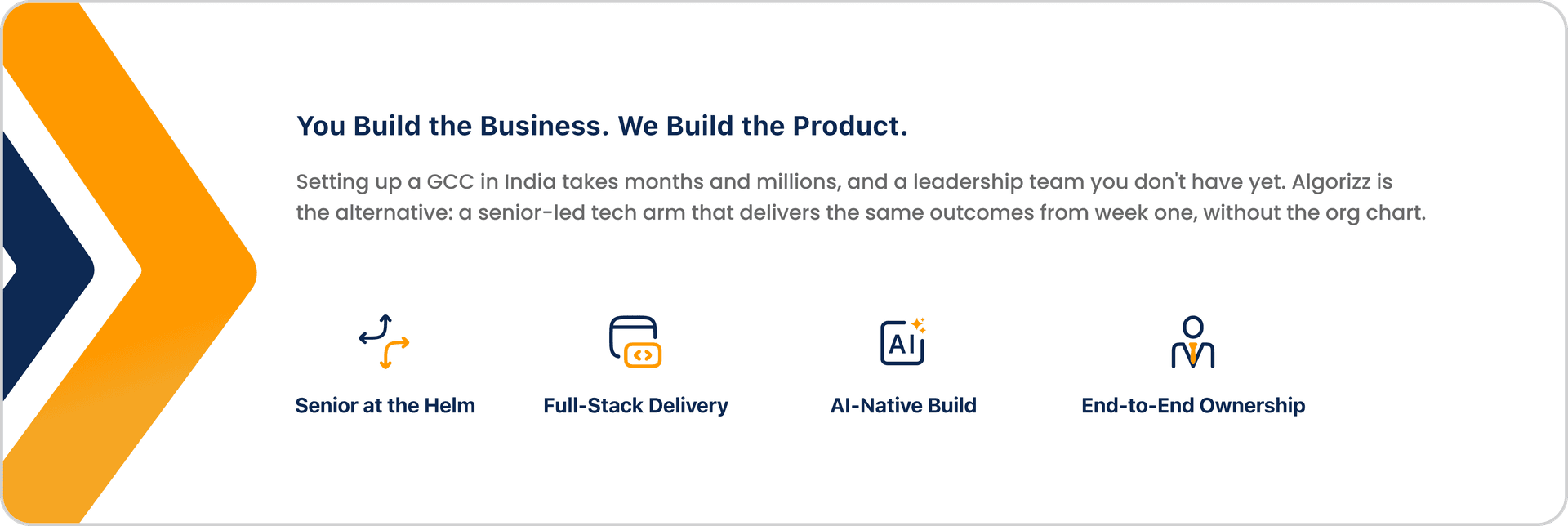 You Build the Business. We Build the Product.