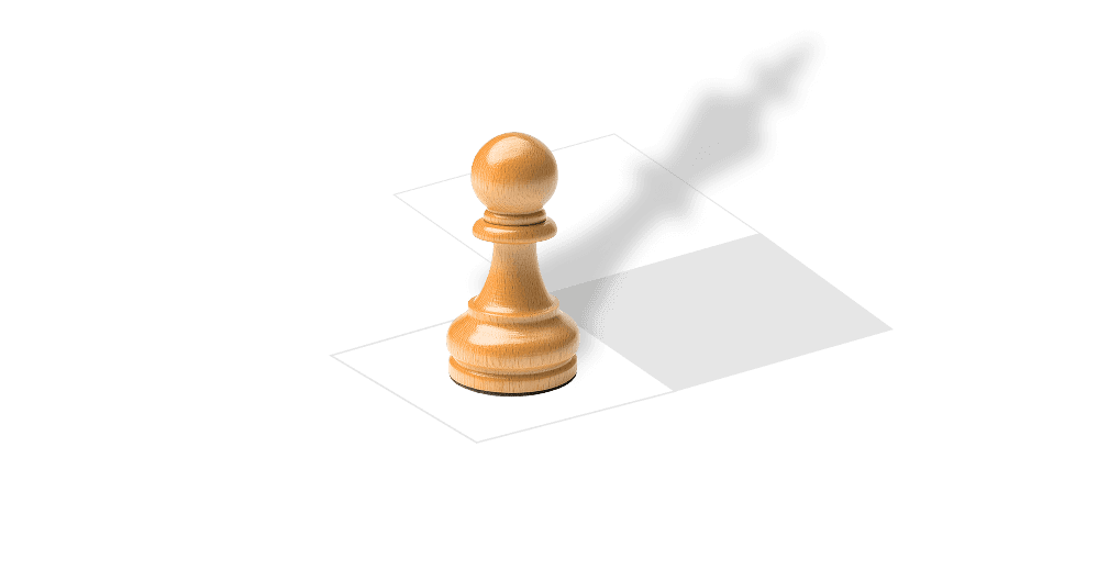 Orange Chess Pawn
